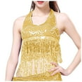 thumbnail image 1 of Afdoent Tank Tops For Women Ladies Glitter Wrap Top Dance Performance Fringe Top Bra Fashion Outfits, 1 of 3