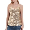 thumbnail image 1 of Afdoent Tank Tops For Women Ladies Sequin Tops Glitter Party Strappy Tank Top 2025 Trendy Outfits 2025 Fashion Clothes Outfits, 1 of 4