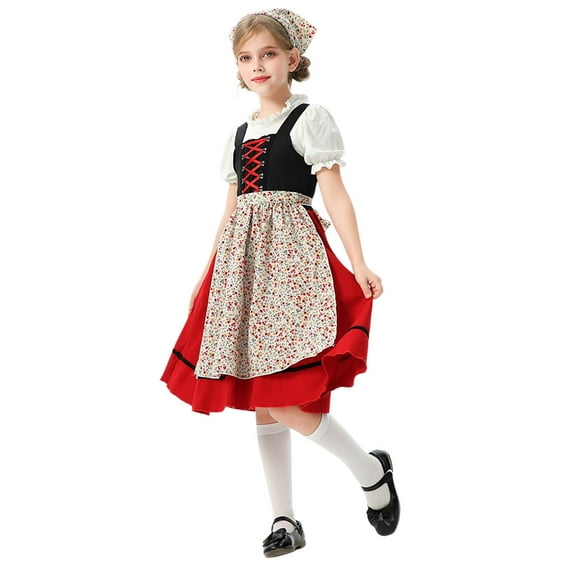 Afdoent Toddler Baby Girl Clothes Girls Outfits Set Dress For Oktoberfest Toddler To Kids Fashion Clothing Sets 3-4 Years