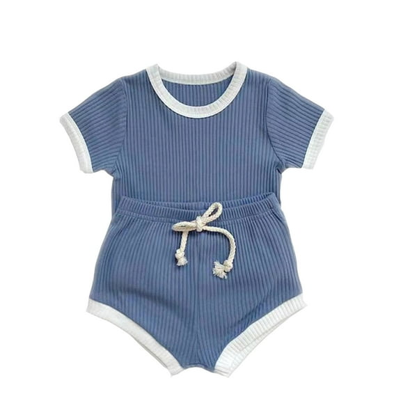 Afdoent Toddler Baby Girl Clothes Summer Boys And Girls Short Sleeve T Shirt Set Shorts Two Piece Set Cute Kids Clothes 6-12 Months