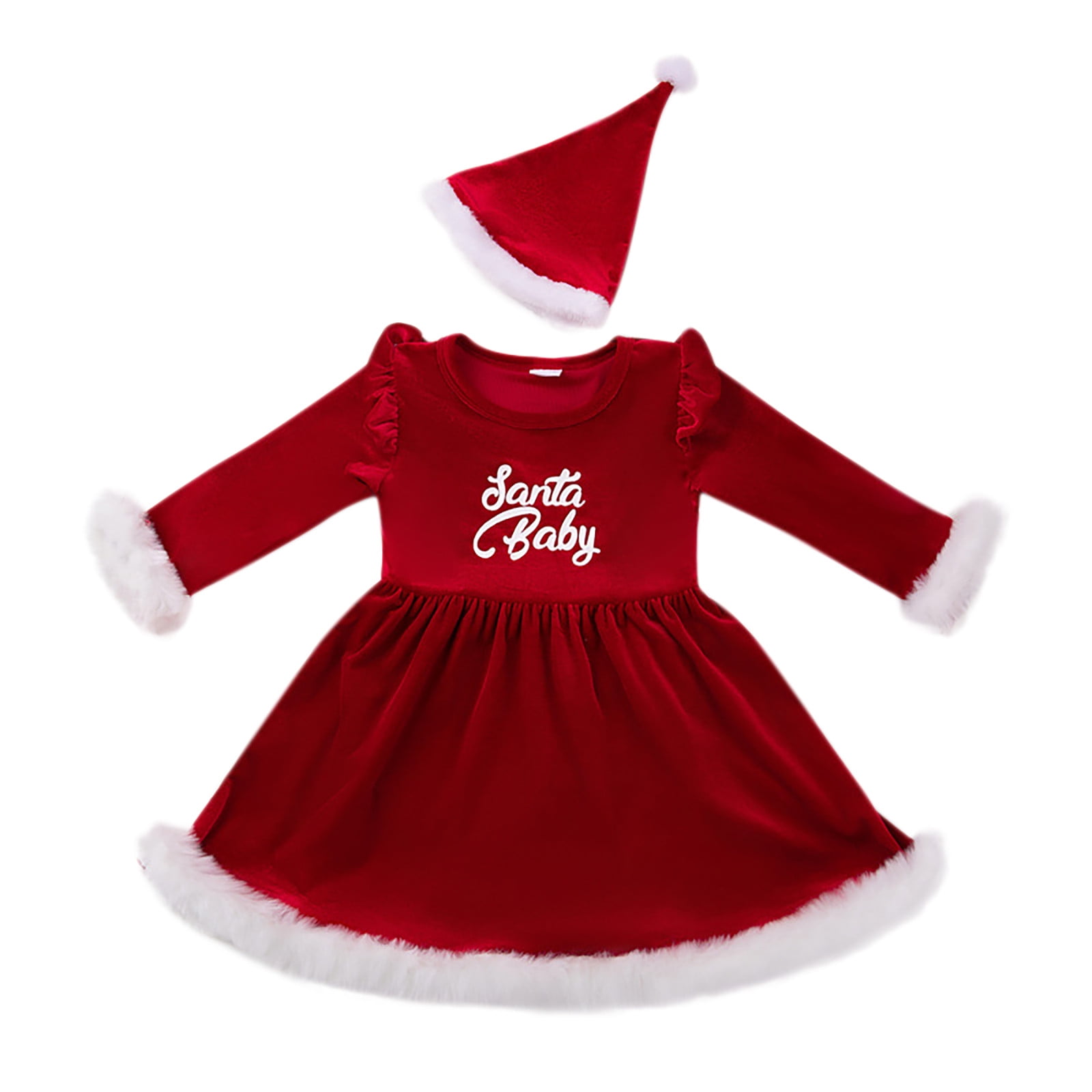 Afdoent Toddler Baby Girls Christmas Dress Newborn Baby Girl Christmas