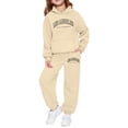 thumbnail image 1 of Afdoent Toddler Girl Clothes Girls Long Sleeve Hoodie And Sweatshirt With Letter Printed For Casual Wear And Outdoor Activities 3-4 Years, 1 of 4