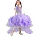 thumbnail image 1 of Afdoent Toddler Girls Dress Removable Train Puff Skirt Formal Performance Gown Elegant Dress For Party Dress For Kids 130, 1 of 9