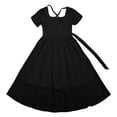 thumbnail image 1 of Afdoent Toddler Girls Dress Solid Color Long Dress With With Ruffled Edges For Girls 9-10 Years, 1 of 3