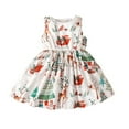 thumbnail image 1 of Afdoent Toddler Girls Dress Xmas Kids Baby Girls Cartoon Printed Sleeveless Dress Christmas Clothes 18-24 Months, 1 of 9