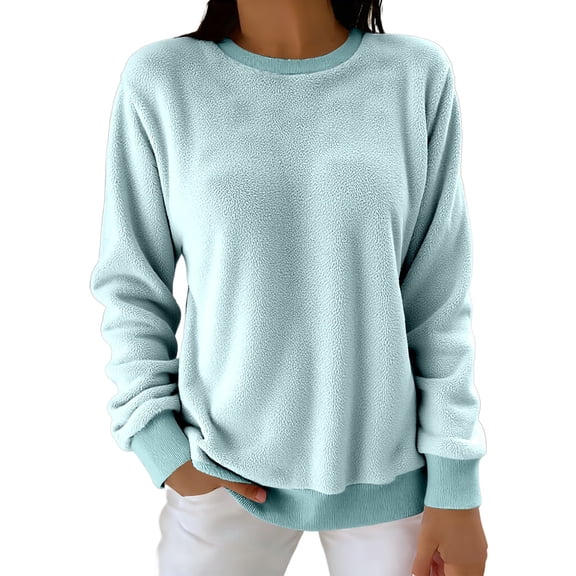 Afdoent Tops For Women Trendy Winter Thermal Flannel Shirt For Plus Size Long Sleeve Pullover Top Soft Brushed Cozy Warm Loungewear Casual Comfort Fit Full Coverage Tunic Style Classic