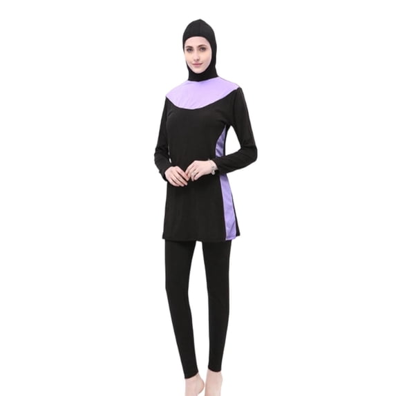 Afdoent Women's Bikini Sets Long Sleeve Swimwear Upf 50 Sun Hooded Rash Guard With Swim Shorts For Beach Surf Outdoor Activities Swimwear