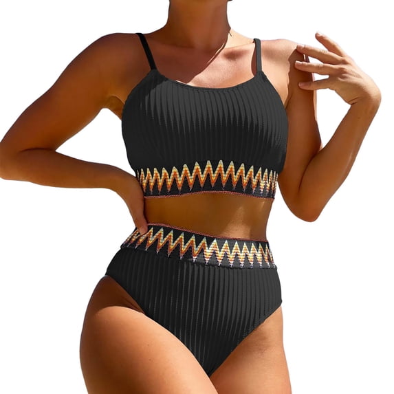 Afdoent Women's Bikini Sets New Women's Split Swimsuit Bikini Two Piece Swimwear Bathing Suit 2026 Retro Swimsuit