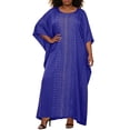 thumbnail image 1 of Afdoent Women's Dresses African Dresses For Fashion Beading Rhinestone Kaftan Maxi Dress Fashion Beach Vacation Clothes, 1 of 5