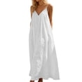 thumbnail image 1 of Afdoent Women's Dresses Long Sleeve V Neck Backless Maxi Dress For Oversized Loungewear Robe Casual Home Dress With Side Slits Boho Beach Dress, 1 of 7