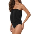 thumbnail image 1 of Afdoent Women's One Piece Swimsuits Womens Strapless Bikini Swimsuit Ruffle Detail Monokini For Beach Pool Party Summer Athletic Swimwear Women's Clothing, 1 of 4
