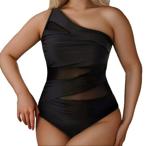 Afdoent Women's One Piece Swimsuits Womens Swimsuit Solid Color High Elastic Swimsuit 2026 Beach Vacation Clothes Women's Clothing