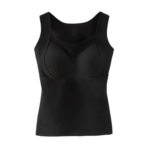 Afdoent Women's Thermal Tank Tops Seamless Thermal Vest Fixed In One Cup With A Textured And Brushed Thermal Vest Classic