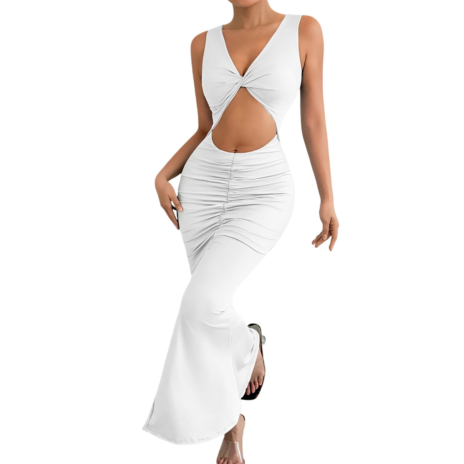 Afdoent Womens Dresses Elegant Bodycon Maxi Dress For Casual Outings ...