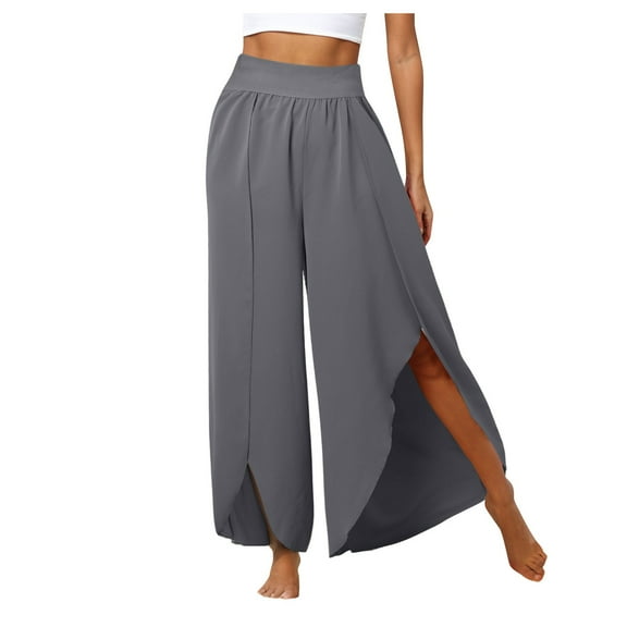 Afdoent Womens Leggings Spring Summer New Slit Pants Loose Casual Yoga Pants Leggings For Women Running Exercise