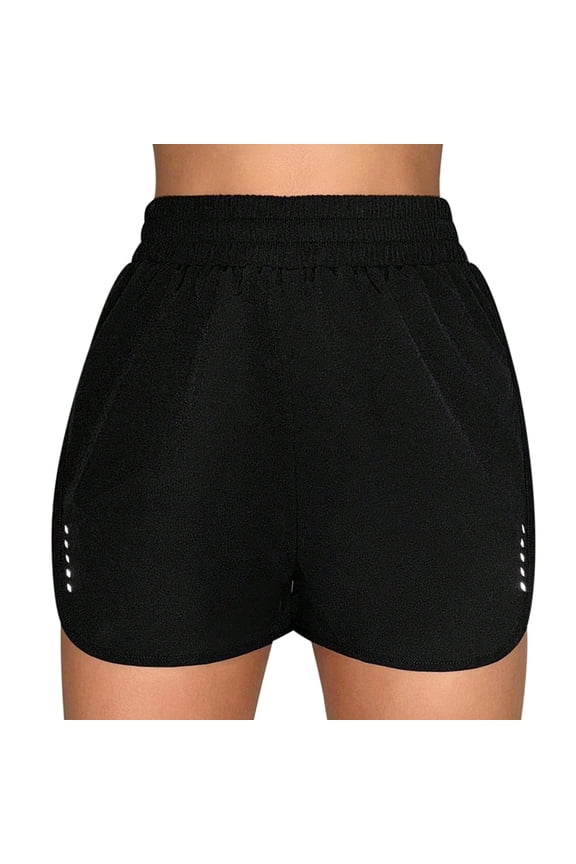 Womens Shorts Women's High Waist Padded Yoga Shorts With Fabric For Running & Fitness Fashion Vacation Clothes