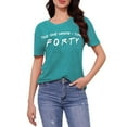thumbnail image 1 of Afdoent Womens T Shirts Women’S Casual Short Sleeve T Shirt With Letter Print Comfortable And Stylish Tee For Everyday Wear Casual Trendy Clothes For Women, 1 of 5