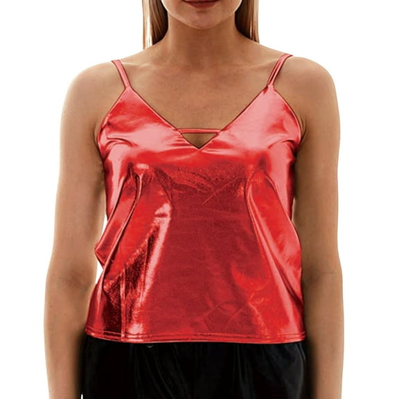 Afdoent Womens Tank Tops Plus Size Solid Color Sexy V Neck Top With Adjustable Straps For Women 2025 Trendy Outfits