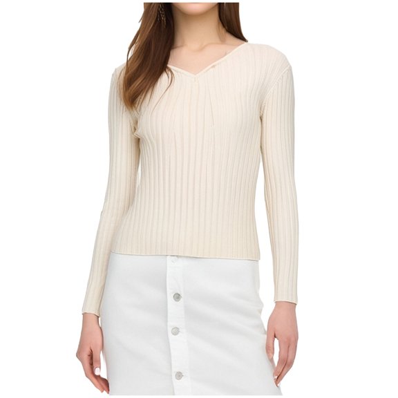 Afdoent Womens Tops Fall Winter Sweater Women's V Neck Slim Pullover Low Cut Top Underneath Pitted Tight Long Sleeve Knitted Base Layer Fall Fashion Basic