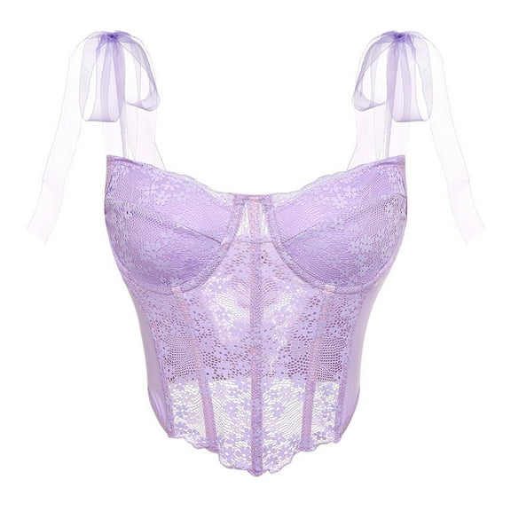 Afdoent Womens Tops Ladies Sexy Lace Ribbon Mesh Lace Hollow Camisole Summer Outfits 2025 Trendy Outfits