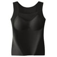 thumbnail image 1 of Afdoent Womens Tops Seamless Thermal Vest With Built In Bra Shapewear Base Layer Top For Warm Comfort Womens Fall Tops, 1 of 9