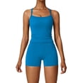 thumbnail image 1 of Afdoent Workout Sets For Women Yoga 2 Piece Workout Outfit Back Tank Top With Shorts For Summer Sports Fitness Activewear, 1 of 3
