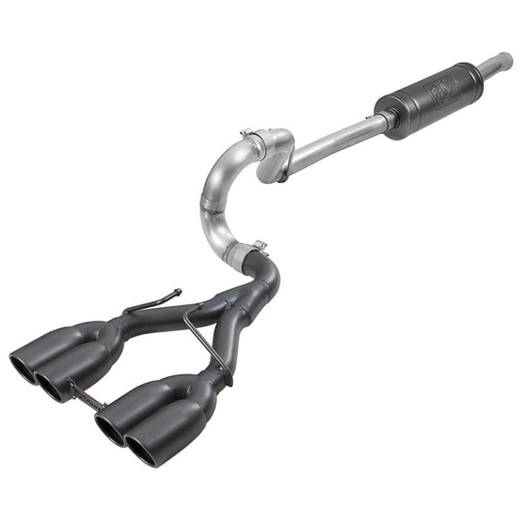 AFE Filters 49-38071-B Rebel Series Cat-Back Exhaust System Fits 18-19 Wrangler