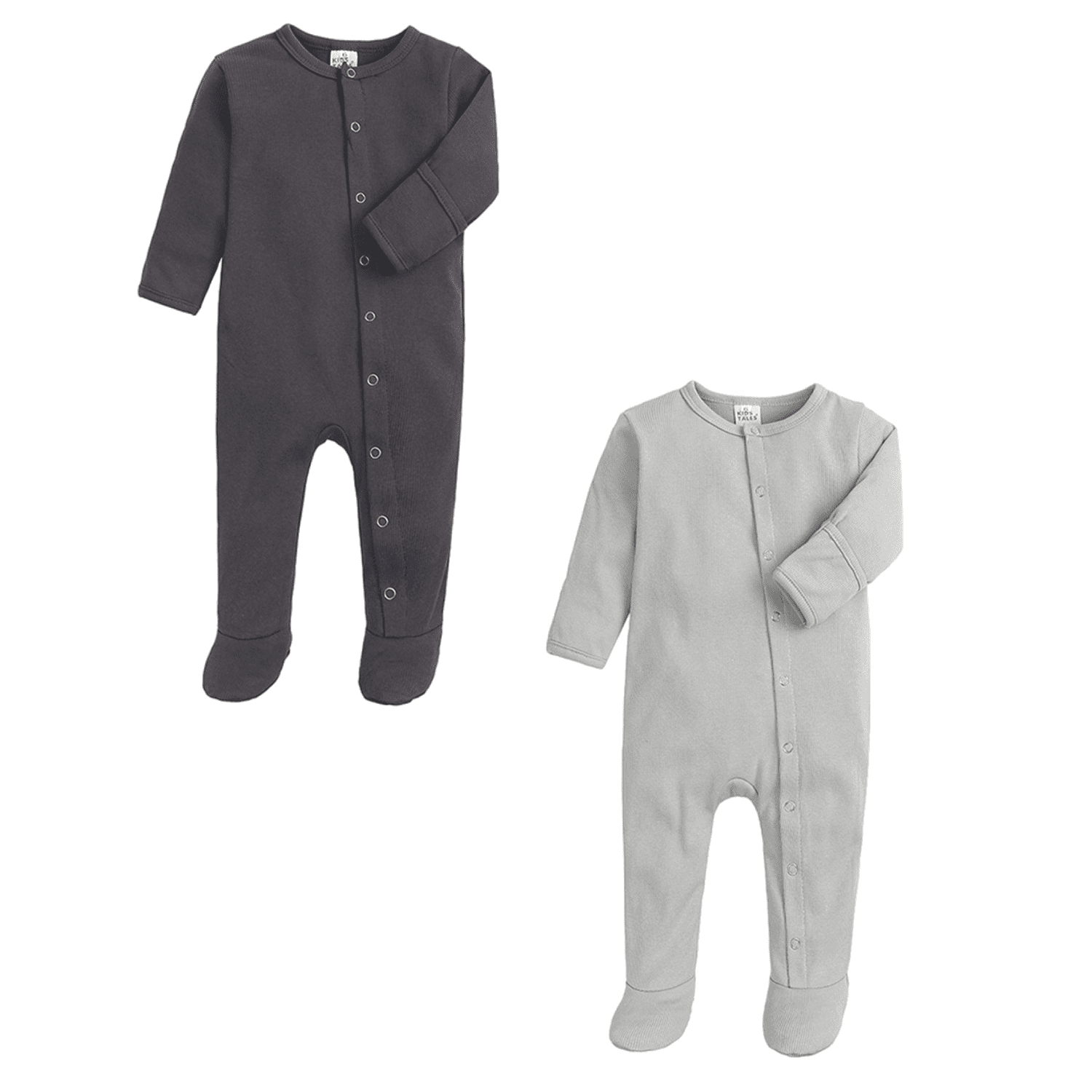 Afelkas Baby Long Sleeve Romper Infant Footed Pajamas Crewneck Snap ...