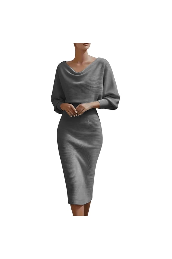 Matte Finish Corpcore Skirt for Women High Waist Soft Stretchy Midi Skirts Office Siren Slim Fit Elegant Professional Work Wear Bottoms Gray,S