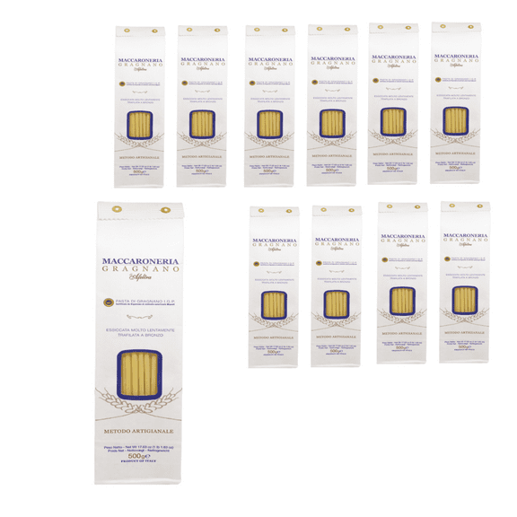 Afeltra Pasta Di Gragnano IPG Mezzo Pacchero, 17.6 OZ, 12 Pack