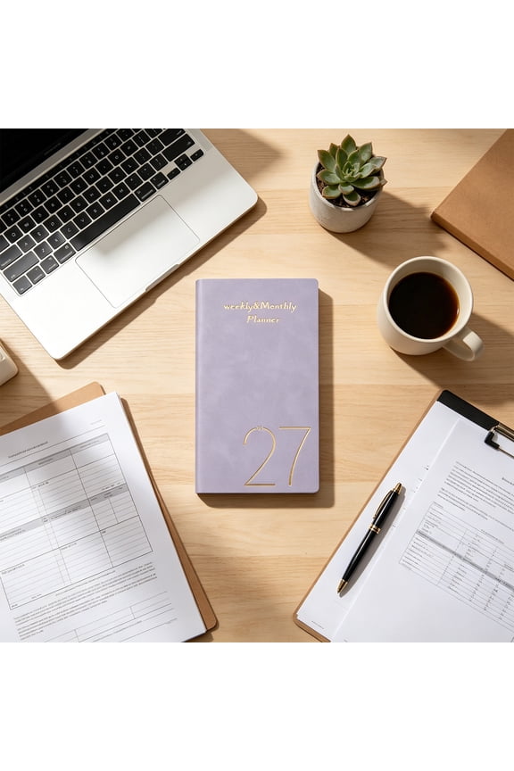 2027 English Planner Journal with 365-Day Daily Layout and Portable Compact Size, Versatile Notebook for Office Organization, Home Planning, and Personal Task Tracking.