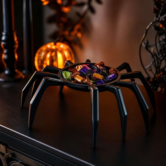 Aff*ordable！Plastic Halloween Serving Tray with Spooky Shape, Large Capacity Snack Platter for Party Table, Reusable Waterproof Dish for Haunted House Holiday Decor