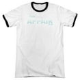 thumbnail image 1 of Affair Logo Adult Ringer T-Shirt White Black, 1 of 1