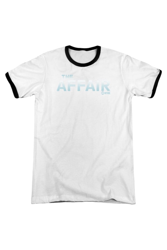 Affair Logo Adult Ringer T-Shirt White Black