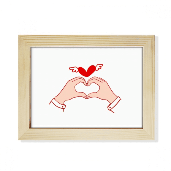 Affection Fraternity Compassion Hand Motion Desktop Photo Frame Picture Art Decoration Painting 6x8 inch