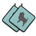 thumbnail image 1 of Affenpinscher Checkerboard Blue Pair of Pot Holders, 1 of 1