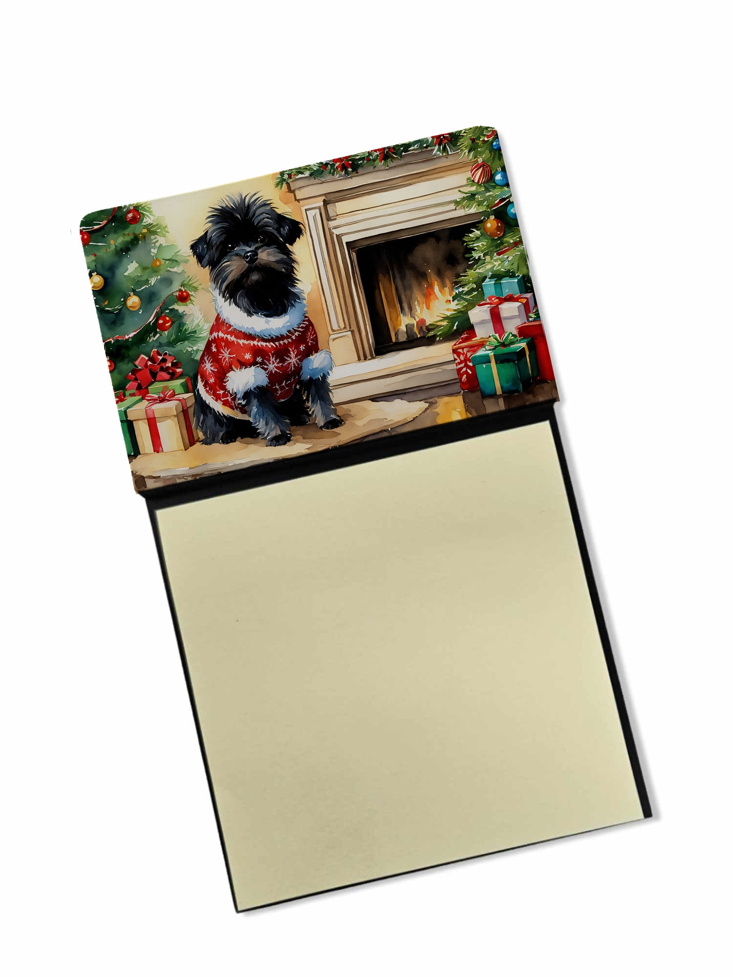 Note Pincher Affenpinscher Cozy Christmas Sticky Note Holder 3.25 in x 5.25 in ...