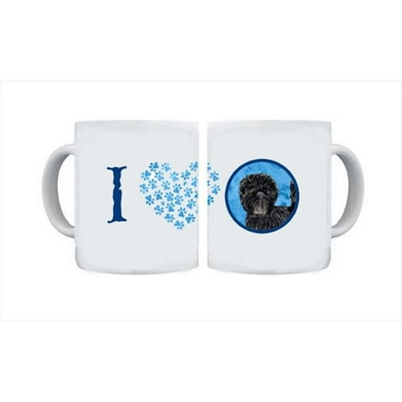 Affenpinscher Dishwasher Safe Microwavable Ceramic Coffee Mug - Blue - Large