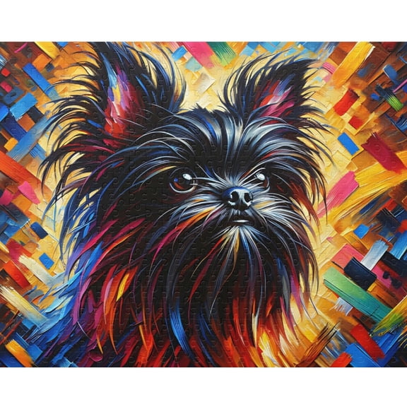 Affenpinscher Dog Jigsaw Puzzle | 500 Pieces | Fun Brain Puzzle Lovers Challenging and Relaxing Gifts Idea | Perfect Gift For Family, Adults, And Dog Lovers