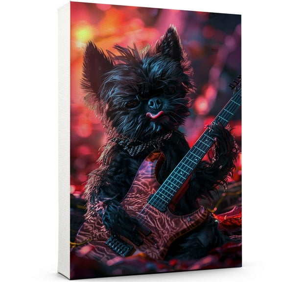 Affenpinscher Dog Poster Music Decor - Affenpinscher Dog Canvas Wall Art For Bedroom Decor - Room Décor - Gifts For Women