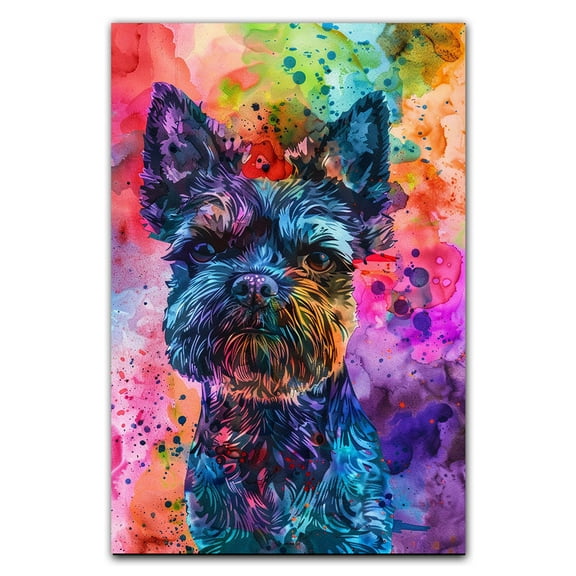 Affenpinscher Dog Poster Wall Art, Modern Cute Colorful Puppy Poster Dog Art Pictures Wall Decor for Kids Bedroom Nursery Decoration