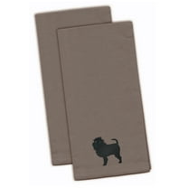 Affenpinscher Gray Embroidered Towel Set of 2