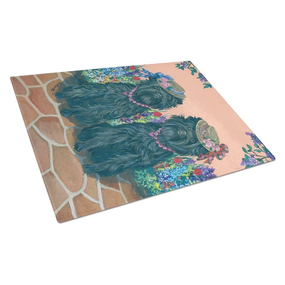 Affenpinscher Sisters Glass Cutting Board Large PPP3001LCB