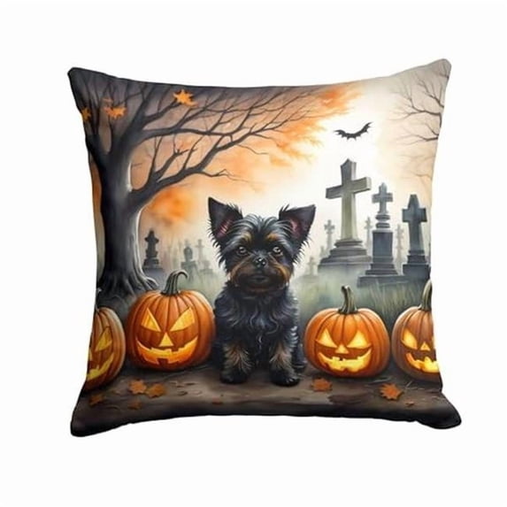 Affenpinscher Spooky Halloween Fabric Decorative Pillow 18 in x 18 in