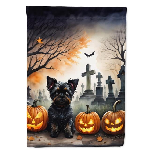 Affenpinscher Spooky Halloween Garden Flag 11.25 in x 15.5 in