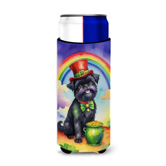 Affenpinscher St Patricks Day Hugger for Slim Cans