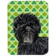 thumbnail image 1 of Affenpinscher St. Patricks Day Shamrock Portrait Glass Cutting Board - Large, 1 of 1