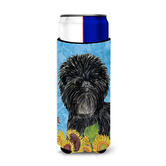 Affenpinscher in Summer Flowers Ultra Hugger for slim cans