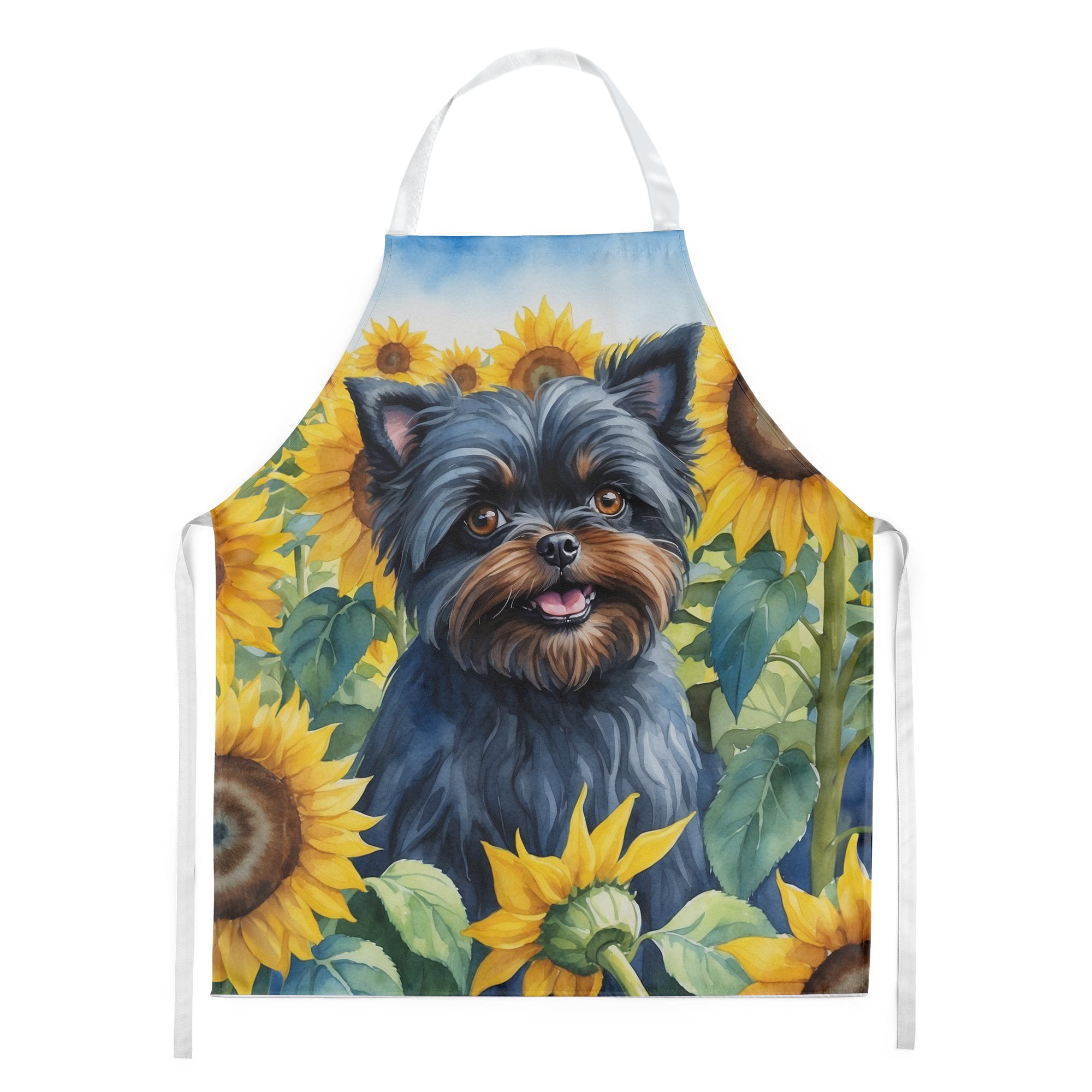 Affenpinscher in Sunflowers Apron 27 in x 30 in