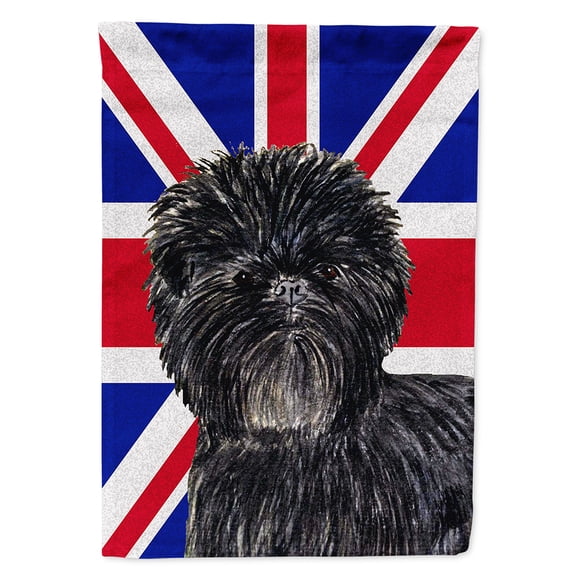Affenpinscher with English Union Jack British Flag Garden Flag